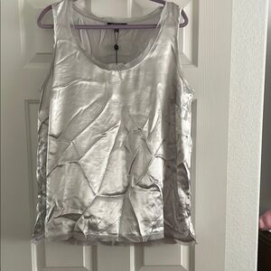 Elegant Silver Sleeveless Top